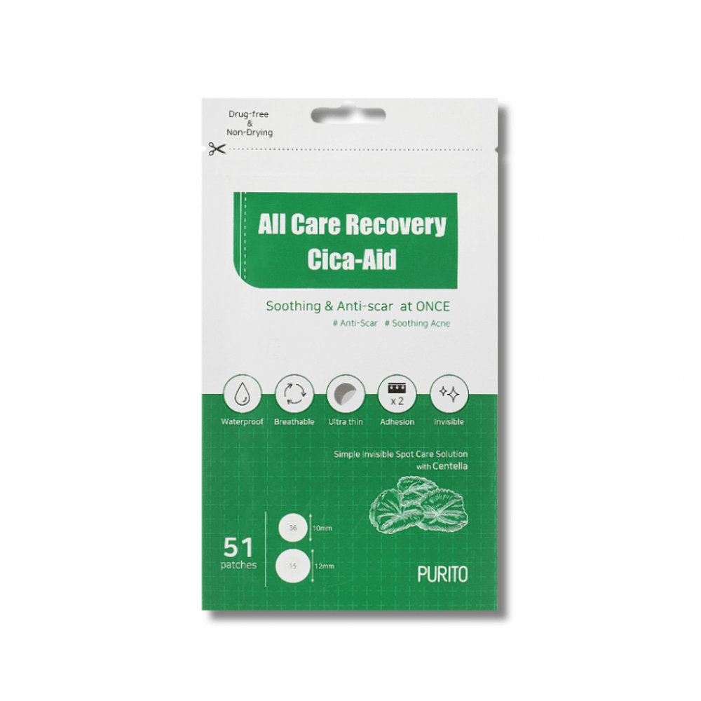 Патчі від запалень заспокійливі - Purito All Care Recovery Cica-Aid  - Фото 1