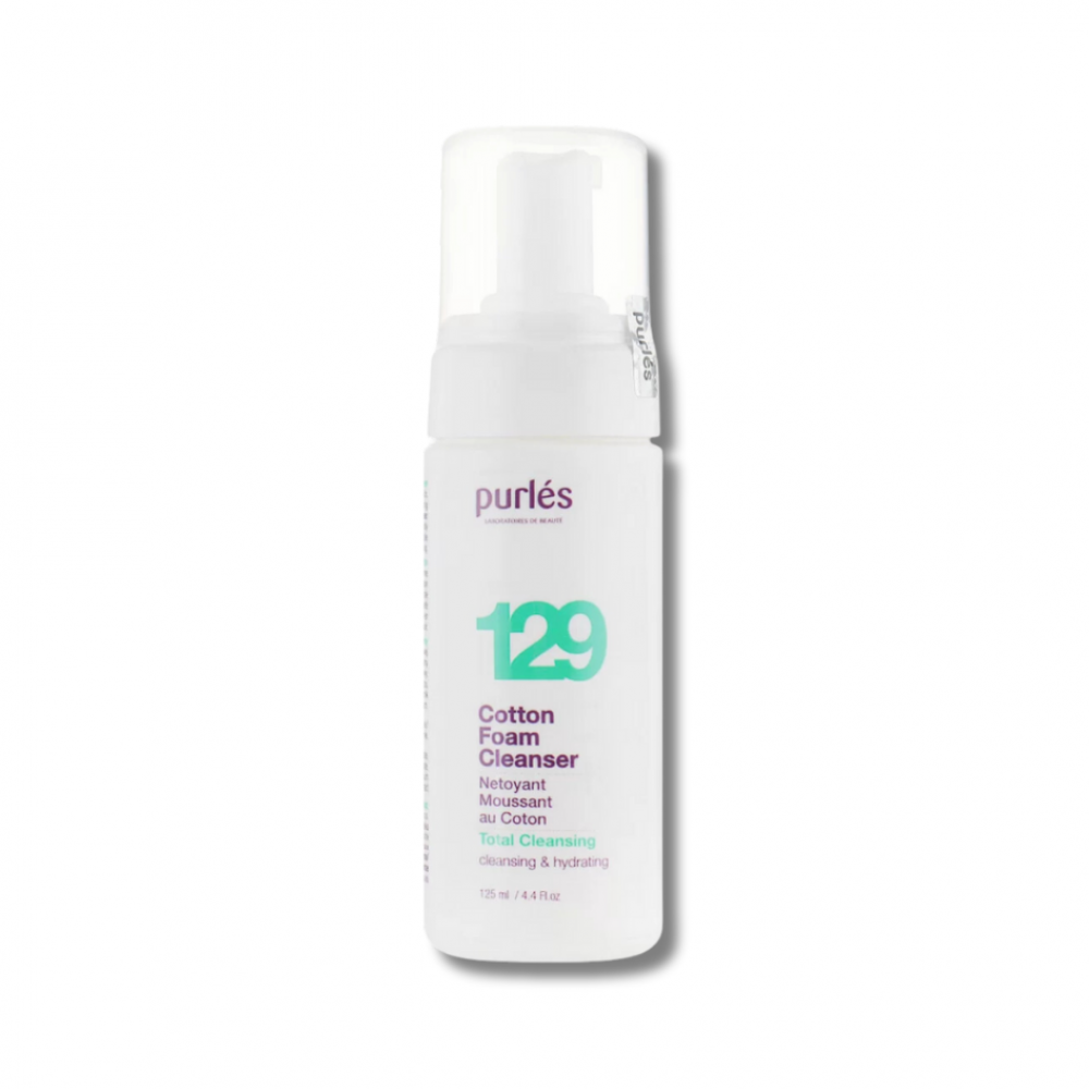 Мягкая очищающая пенка-мусс - Purles 129 Total Cleansing Cotton Foam Cleanser - Фото 1