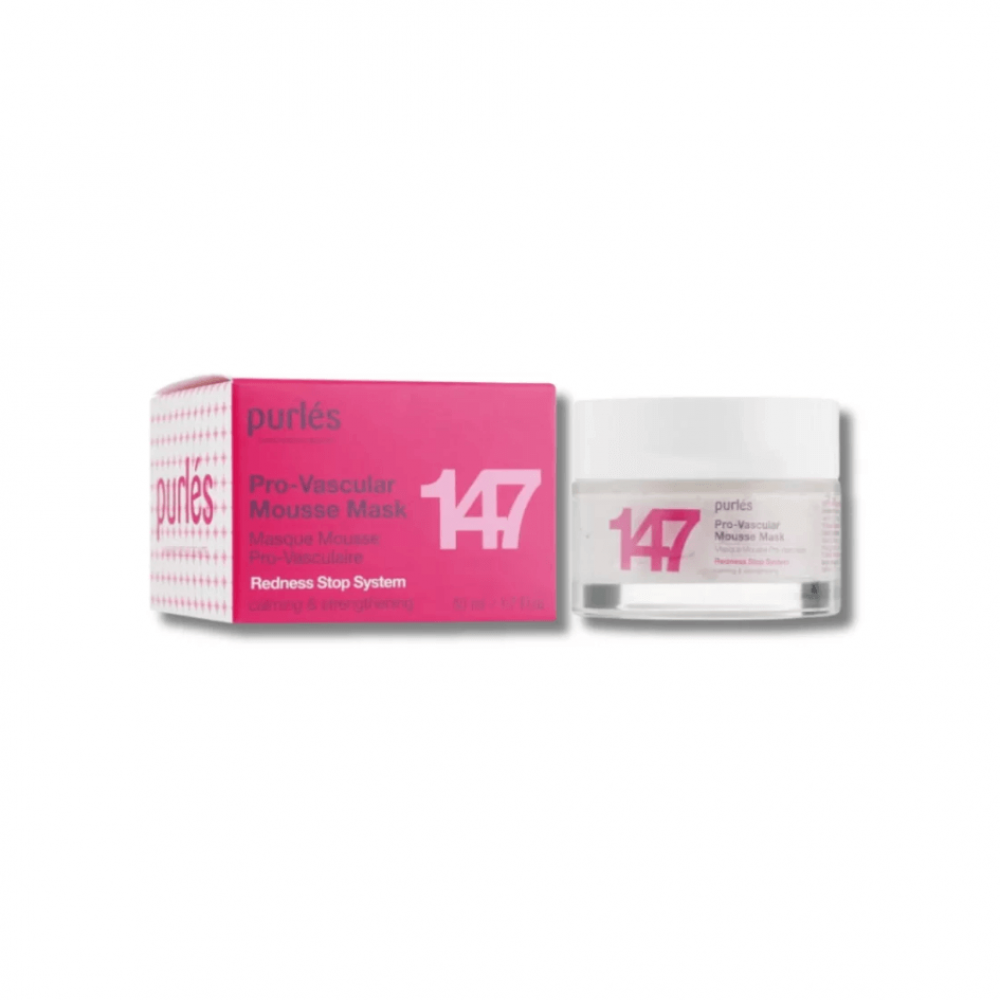 Про-судинна маска-мус - Purles Redness Stop System Pro-Vascular Mousse Mask 147 - Фото 1