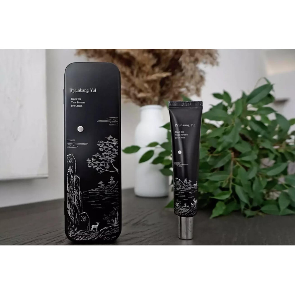 Крем для повік на основі пептидів та екстракту чорного чаю - Pyunkang Yul Black Tea Time Reverse Eye Cream фото 5