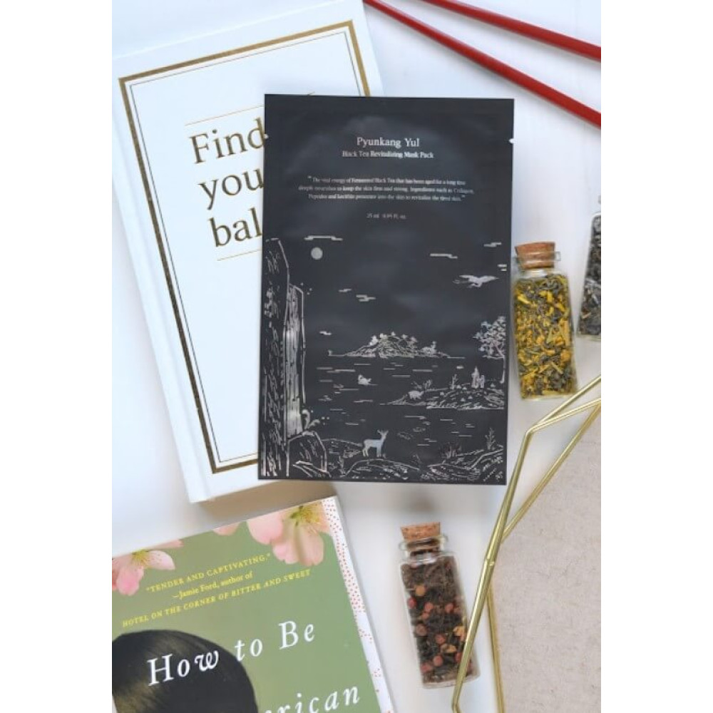 Маска з ферментованим чорним чаєм і пептидами - Pyunkang Yul Black Tea Revitalizing Mask Pack фото 3
