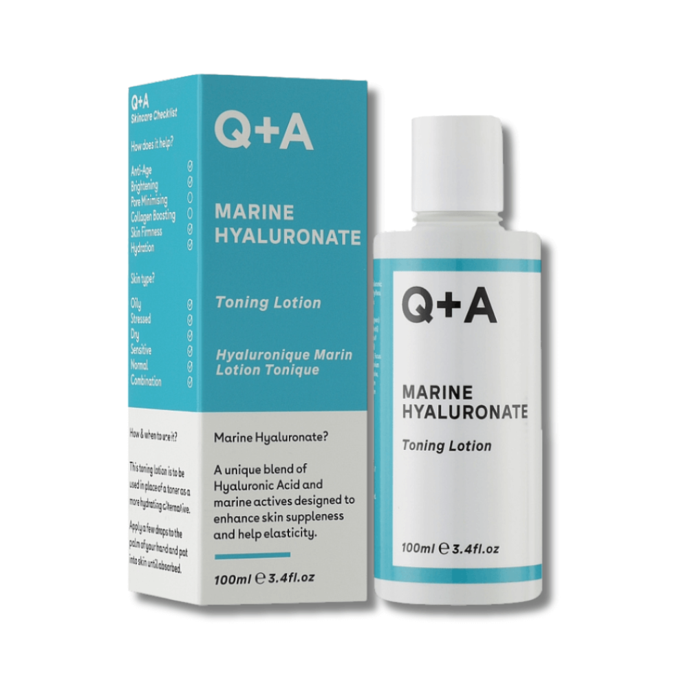 Тонізуючий лосьйон з гіалуроновою кислотою - Q+A Marine Hyaluronate Toning Lotion - Фото 1