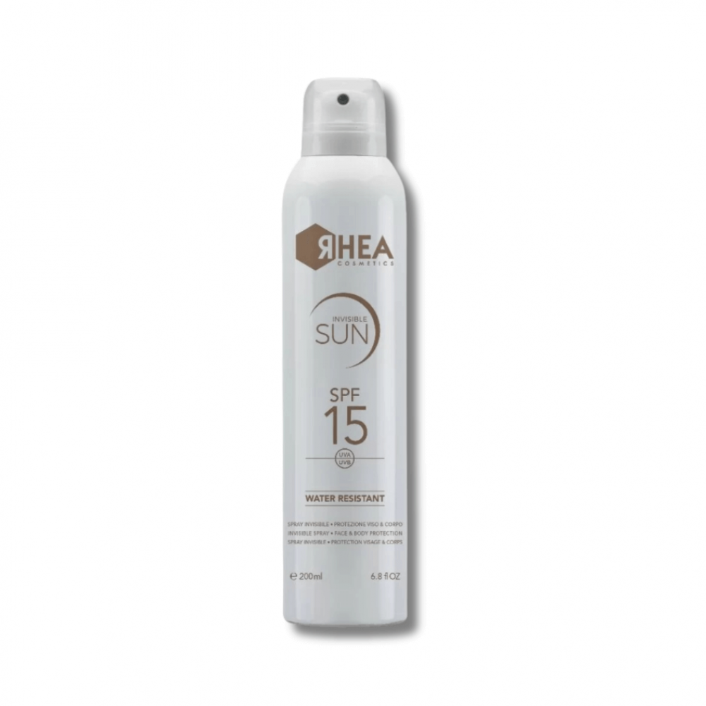 Невидимий спрей для обличчя й тіла SPF15 - Rhea Invisible Sun SPF 15 Face & Body Sunscreen - Фото 1