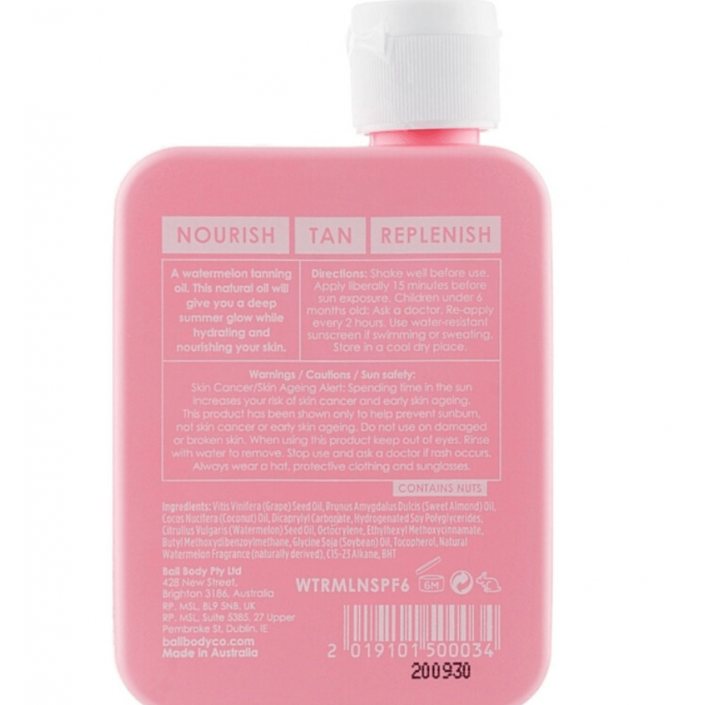 Масло для засмаги Кавун - Bali Body Watermelon Tanning Oil SPF6 фото 2