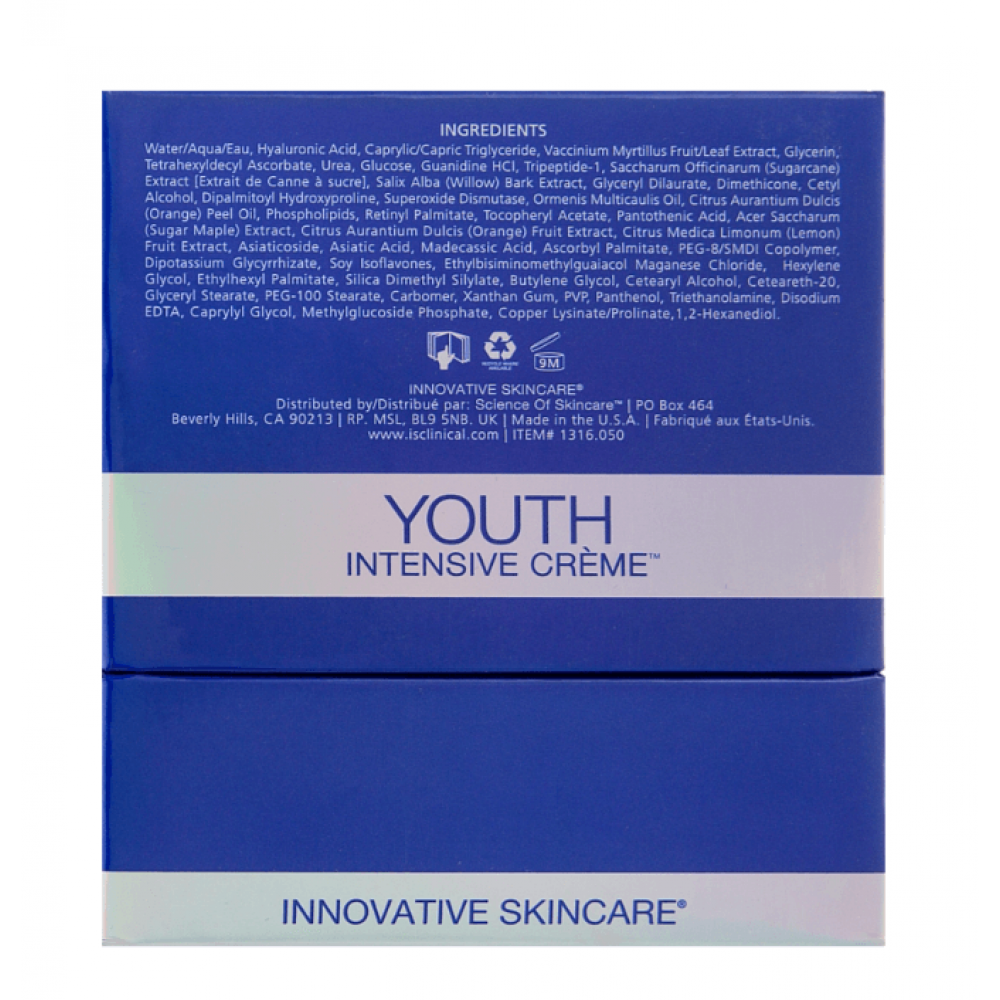 Крем інтенсивний омолоджуючий для обличчя - iS Clinical Youth Intensive Creme фото 3