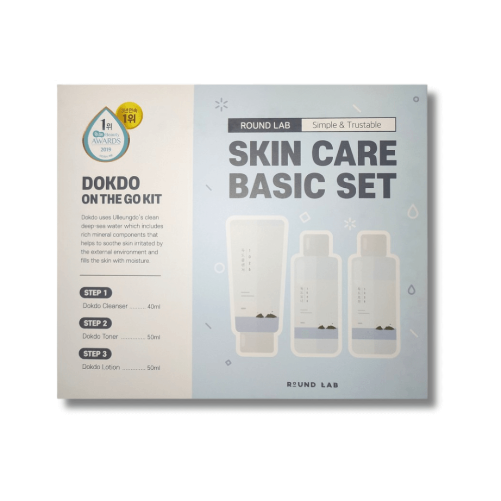 Набір мініатюр зволожуючих засобів - Round Lab 1025 Dokdo On The Go Kit - Фото 1