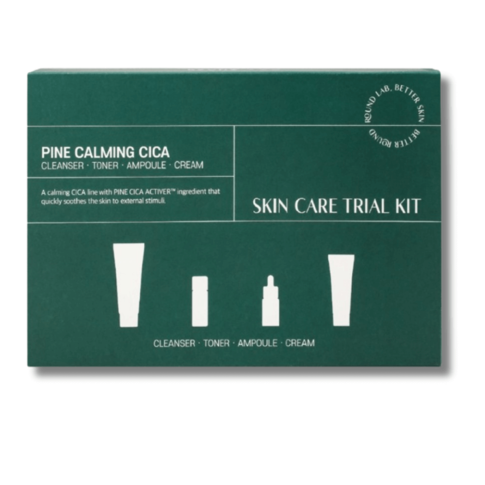 Набір мініверсій засобів з екстрактом голок сосни - Round Lab Pine Calming Cica Trial Kit - Фото 1