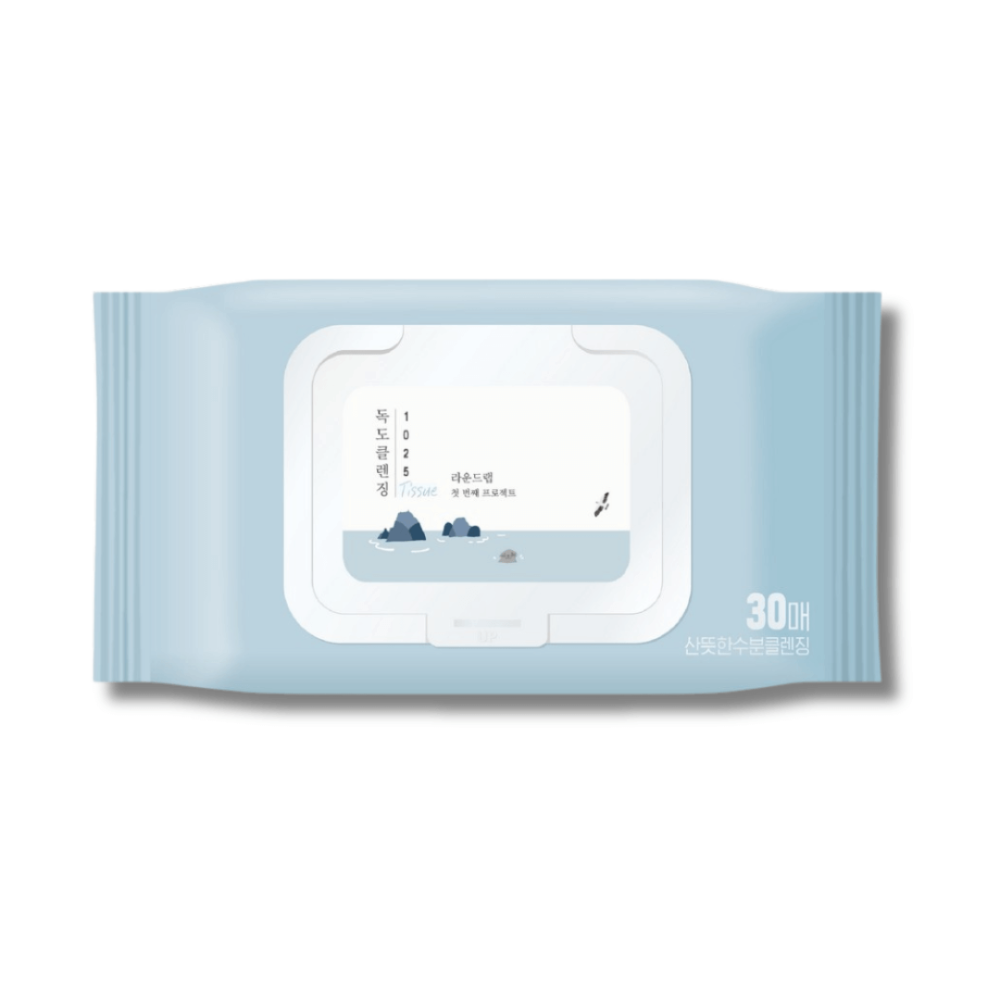 Очищувальні серветки з морською водою - Round Lab 1025 Dokdo Cleansing Tissue - Фото 1