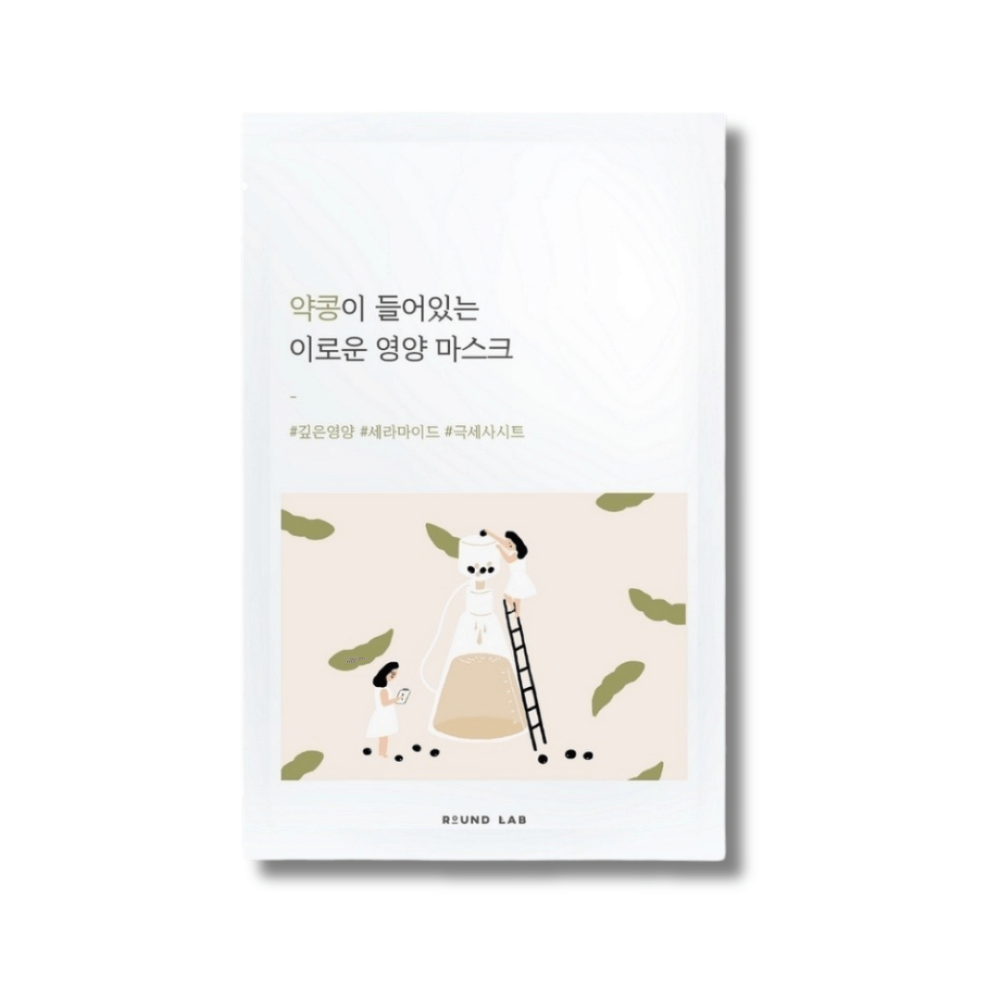 Поживна тканинна маска з екстрактом чорних соєвих бобів - Round Lab Soybean Nourishing Mask Sheet - Фото 1