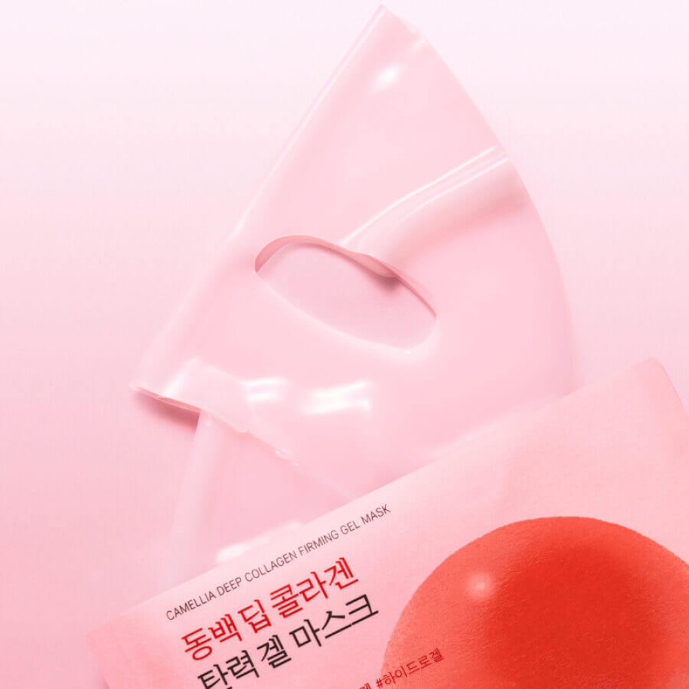Гелевая маска с коллагеном - Round Lab Camellia Deep Collagen Firming Gel Mask фото 3