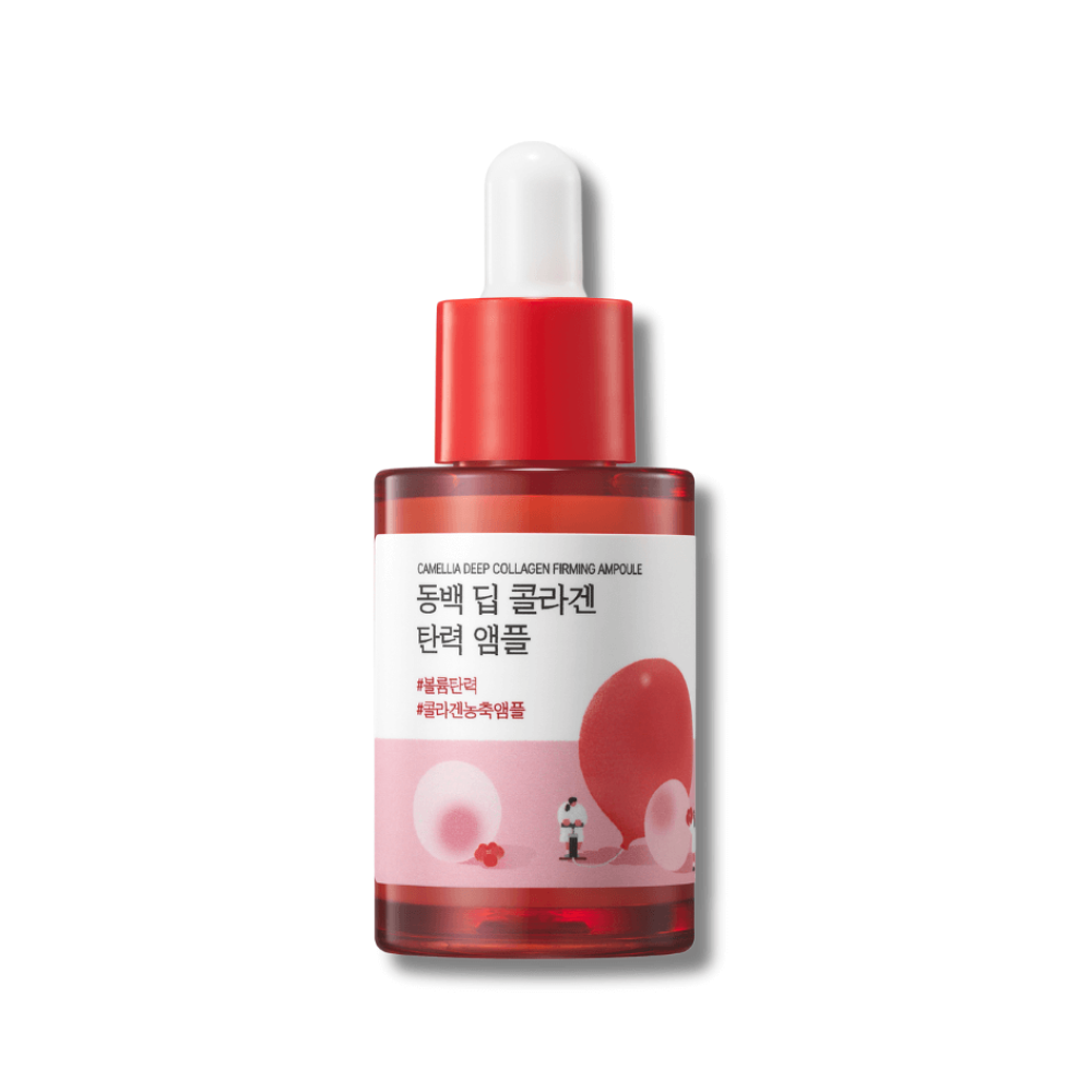 Концентрована сироватка з колагеном - Round Lab Camellia Deep Collagen Firming Ampoule - Фото 1