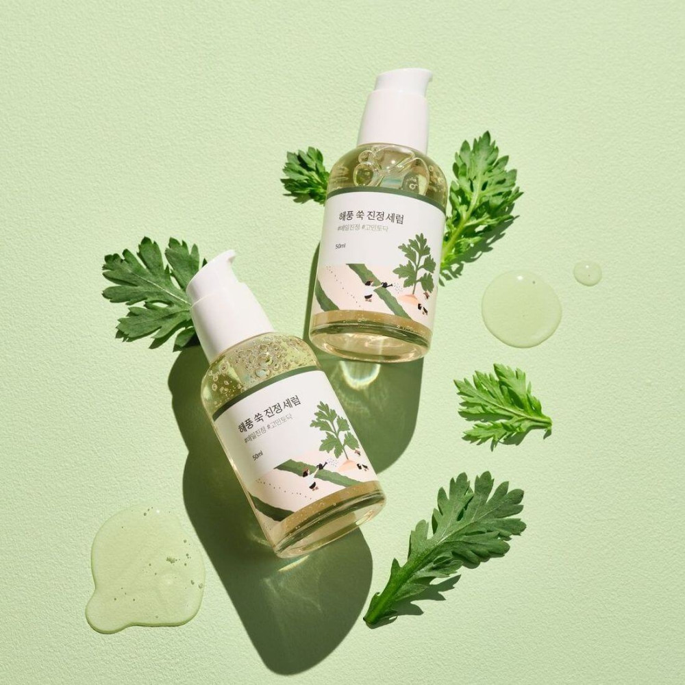 Заспокійлива сироватка з морським полином - Round Lab Mugwort Calming Serum фото 3