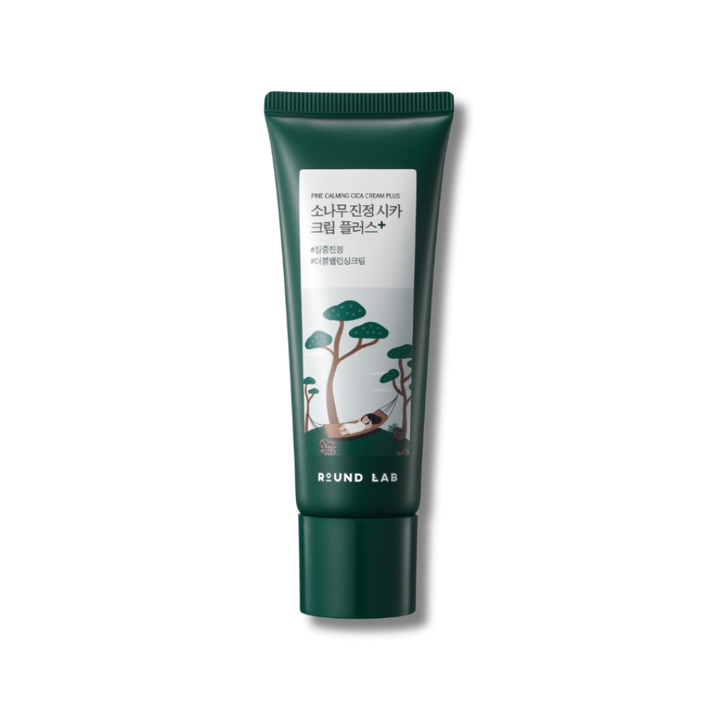 Успокаивающий крем против постакне - Round Lab Pine Calming Cica Cream Plus - Фото 1