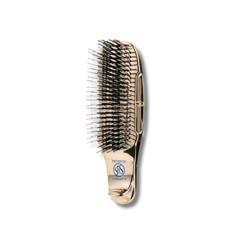 Гребінець для волосся "Chamgagne Gold"- S-Heart-S World Premium Short Scalp Brush Chamgagne Gold