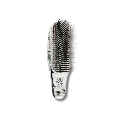 Гребінець для волосся "Chrome" - S-Heart-S Professional Plus Short Scalp Brush Chrome фото