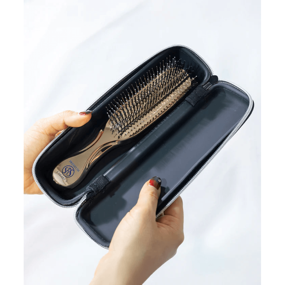 Компактний захисний чохол для щіток з довгою ручкою - S-Heart-S Black Long Comb Case фото 3