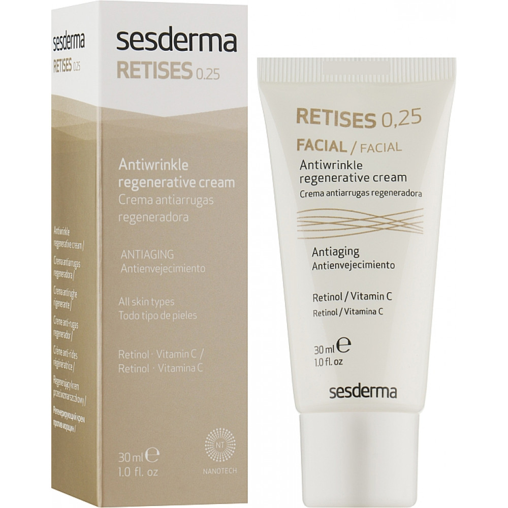 Регенерирующий крем против морщин - SeSDerma Retises 0,25% Cream - Фото 1