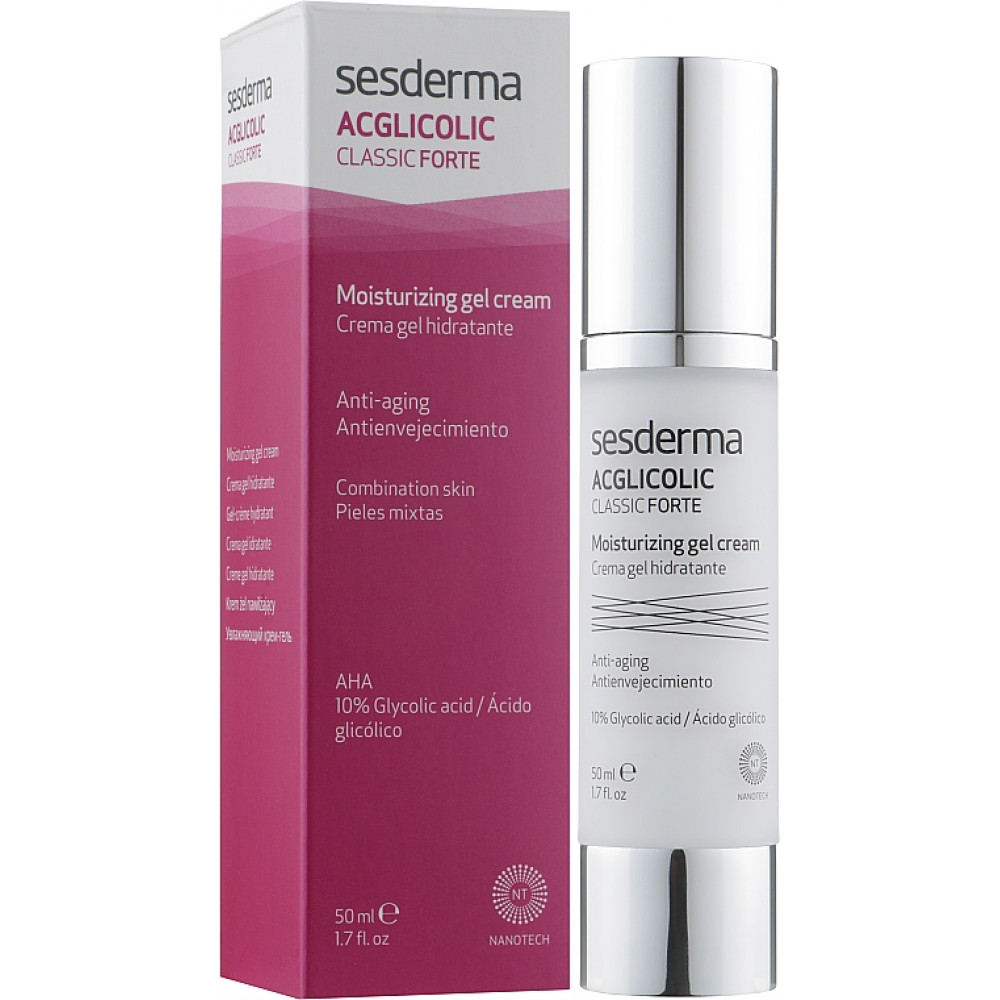 Зволожуючий крем-гель - SeSDerma Acglicolic Classic Moisturizing Cream Gel - Фото 1