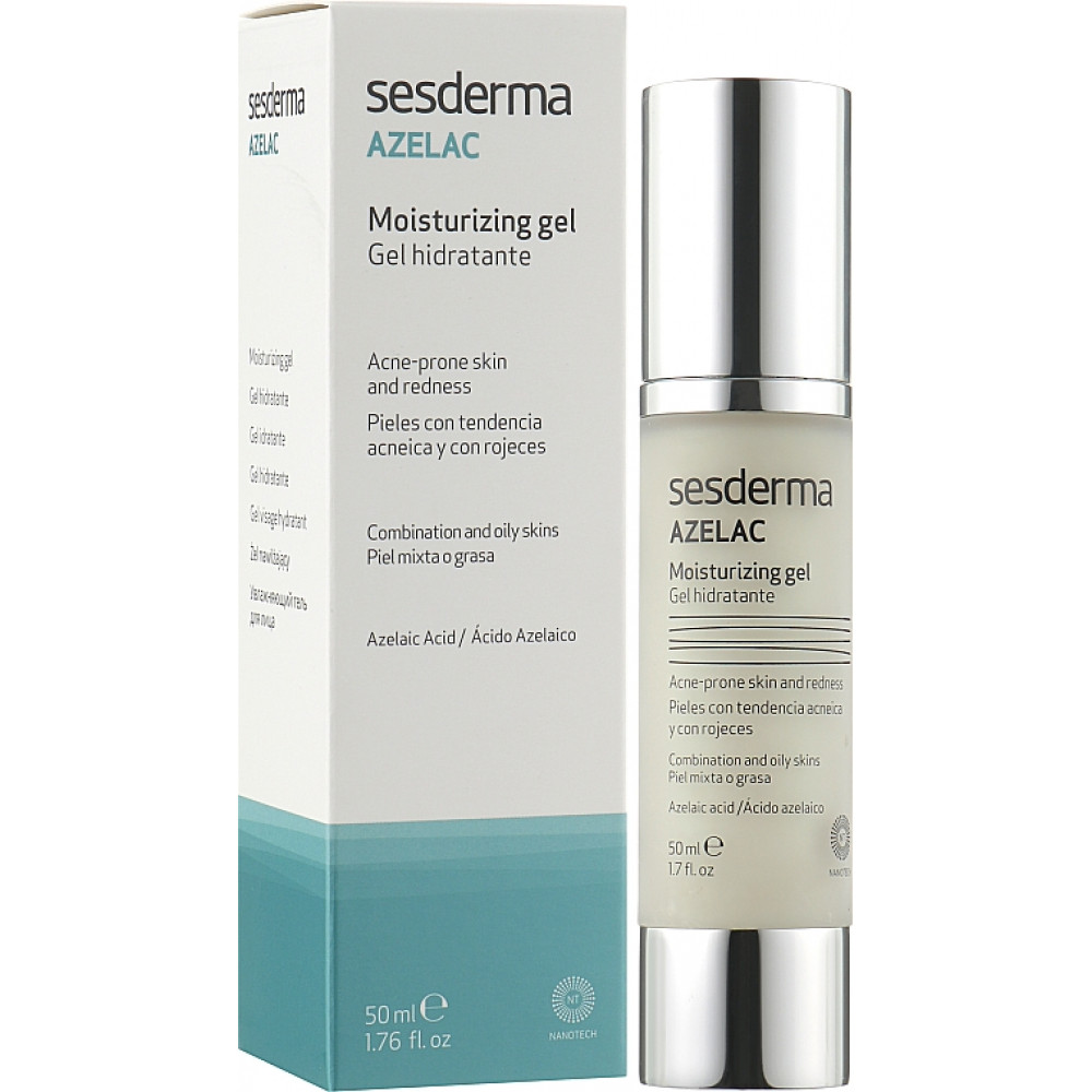 Зволожуючий гель - SeSDerma Azelac Moisturizing Facial Gel - Фото 1