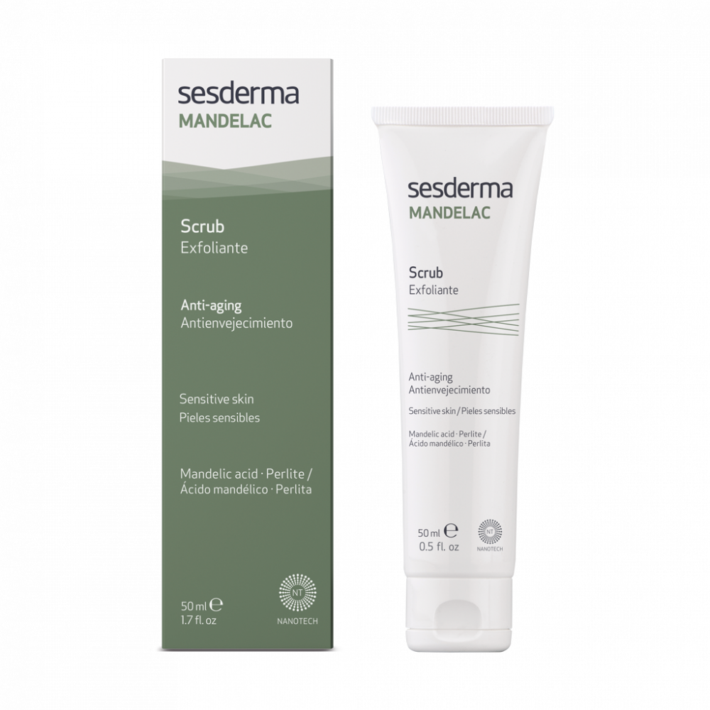 Скраб з мигдальною кислотою для обличчя та тіла - SeSDerma Mandelac Face and Body Scrub - Фото 1