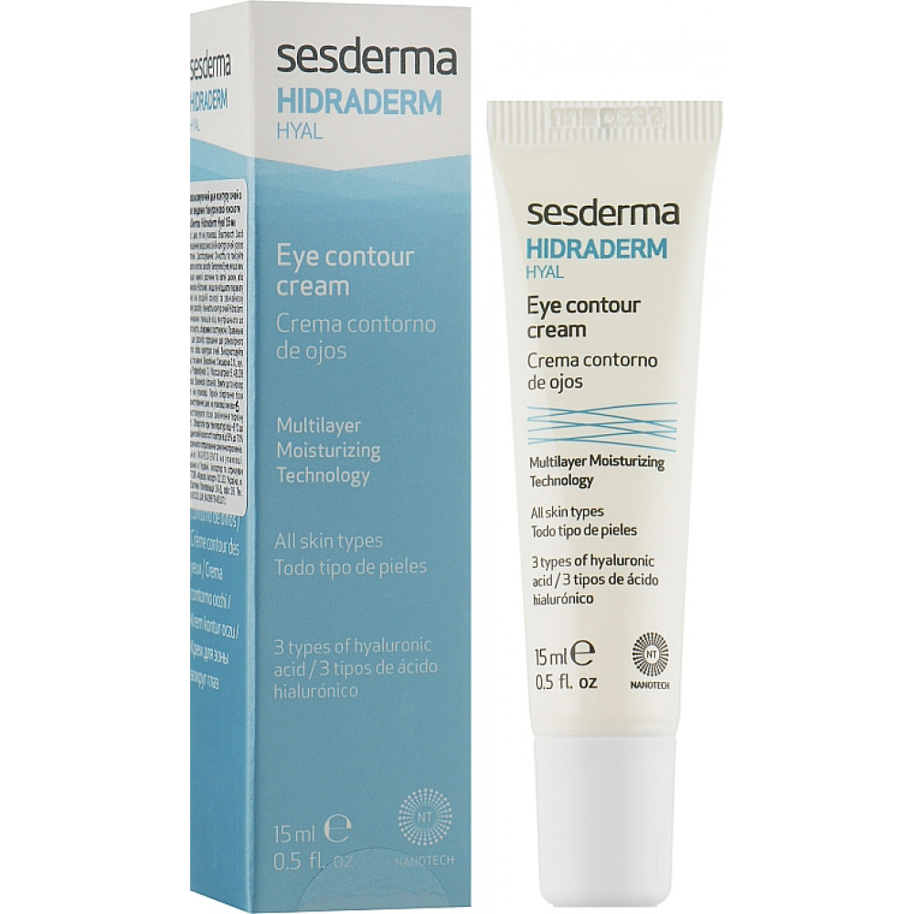 Разглаживающий крем для кожи вокруг глаз - SesDerma Hidraderm Hyal Eye Contour Cream - Фото 1