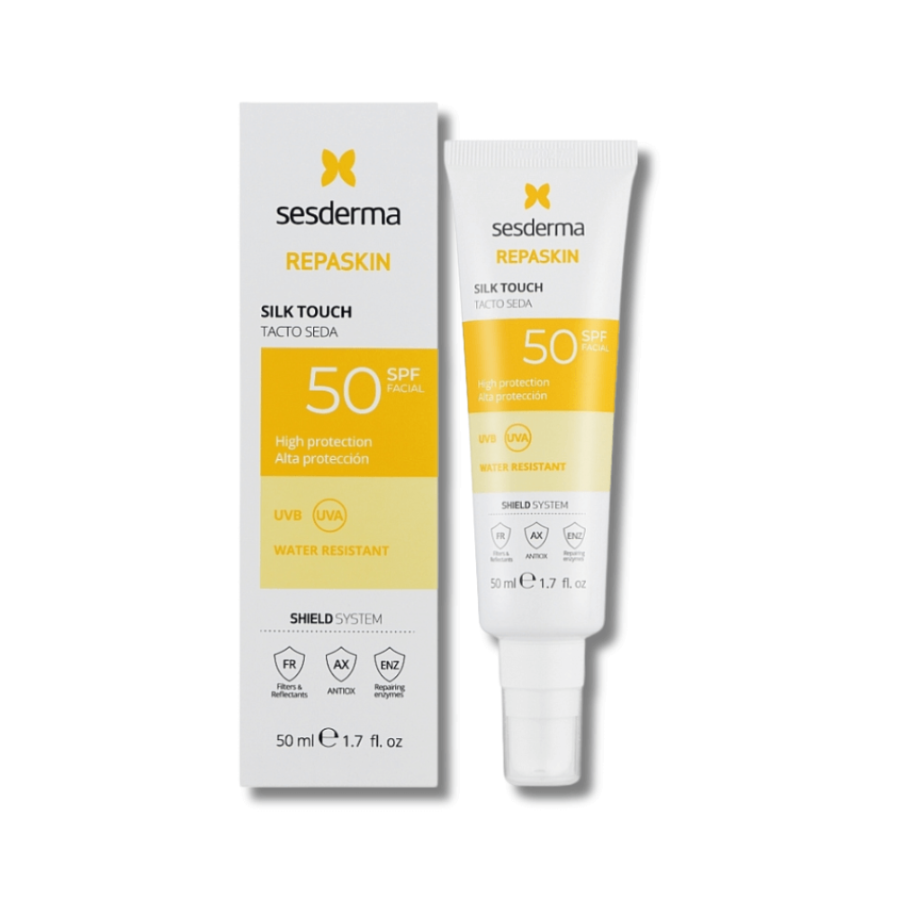 Сонцезахисний крем для обличчя - SesDerma Laboratories Repaskin Silk Touch Facial SPF 50 - Фото 1
