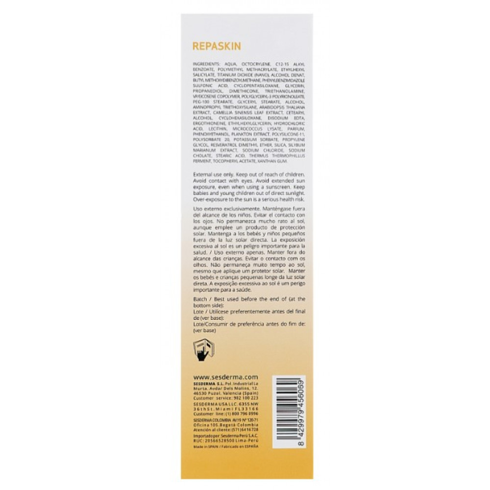 Сонцезахисний крем - SesDerma Repaskin Dry Touch SPF 50 фото 2