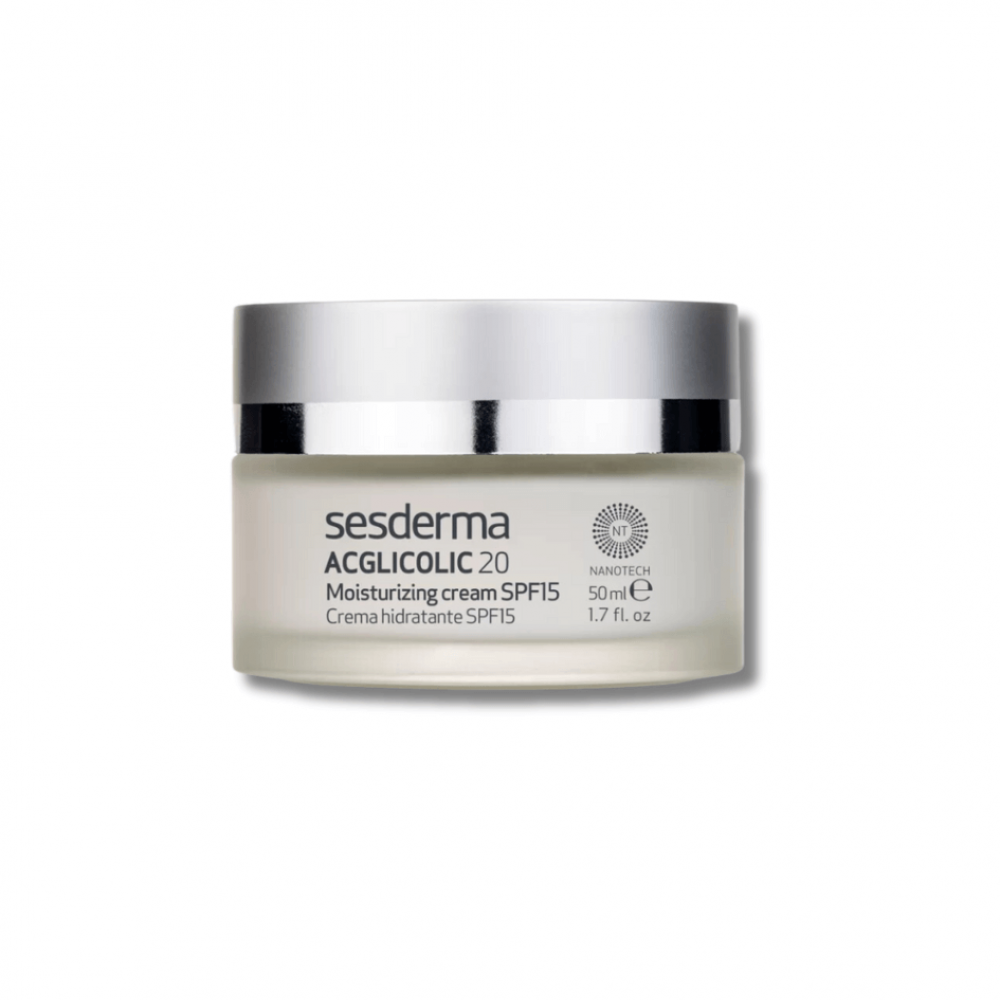 Зволожуючий крем для обличчя - SeSDerma Acglicolic 20 Moisturizing Cream SPF 15 - Фото 1