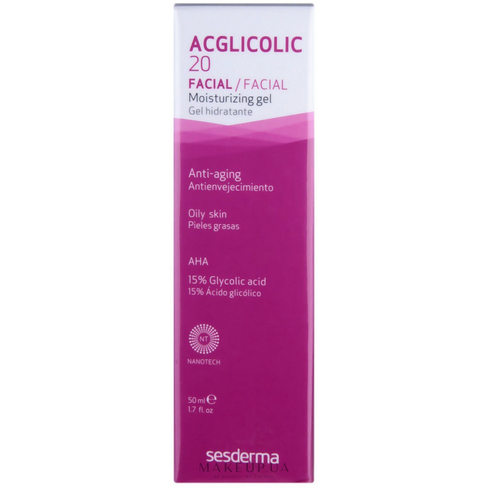 Зволожуючий крем-гель - SeSDerma Acglicolic 20 Moisturizing Gel Cream фото 3
