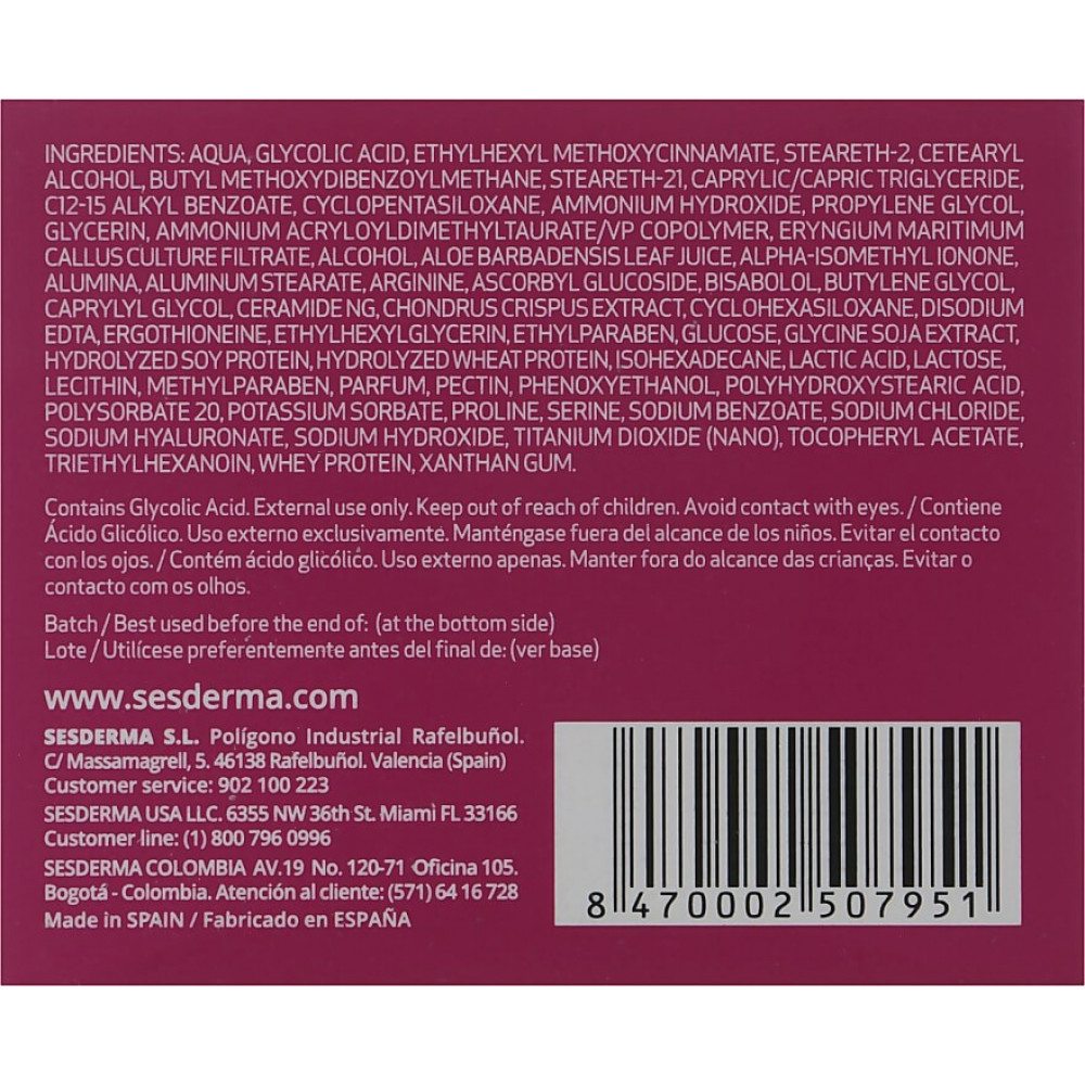 Зволожуючий крем для обличчя - SeSDerma Acglicolic 20 Moisturizing Cream SPF 15 фото 3