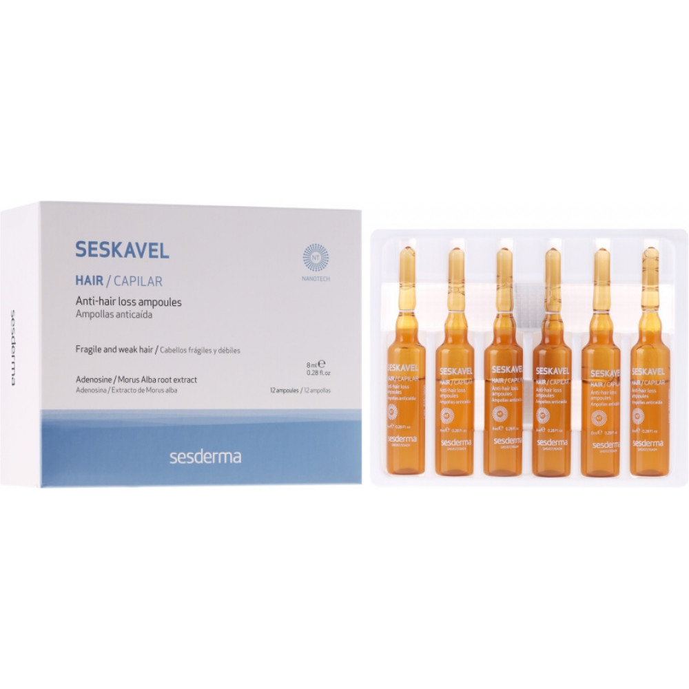 Ампули проти випадіння волосся - Sesderma Seskavel Anti-Hair Loss ampoules фото 3
