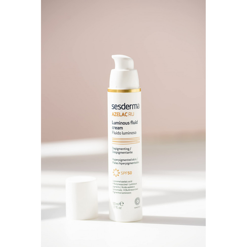 Флюїд для сяйва шкіри - Sesderma Azelac Ru Luminous fluid cream SPF 50 фото 4