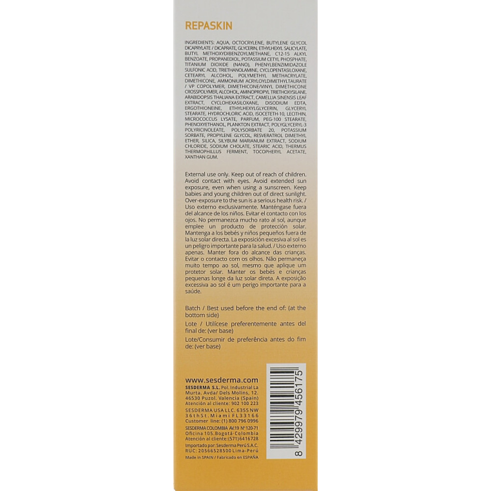 Легкий сонцезахисний флюїд для тіла - SesDerma Laboratories Repaskin Light Body Fluid SPF 50 фото 3