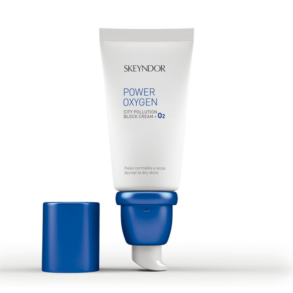 Кислородный детокс крем для сухой и нормальной кожи - Skeyndor Power Oxygen City Pollution Block Cream + O2 фото 2