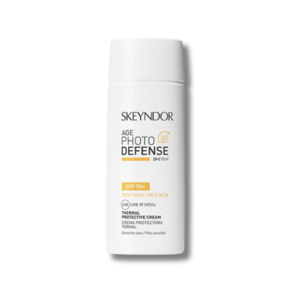 Захисний крем для обличчя для сухої та чутливої ​​шкіри - Skeyndor Age Photo Defense Thermal Protective Cream SPF50+ - Фото 1