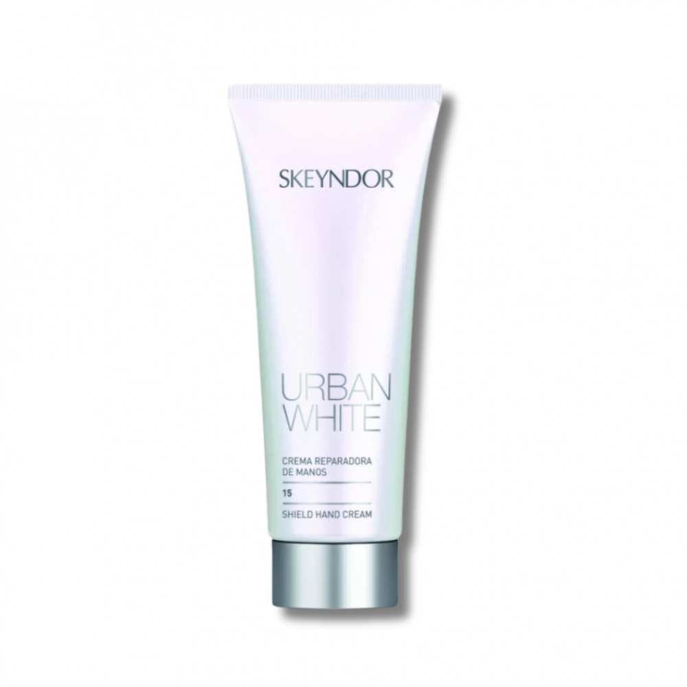 Защитный осветляющий крем для рук - Skeyndor Urban White Shield Hand Cream SPF15