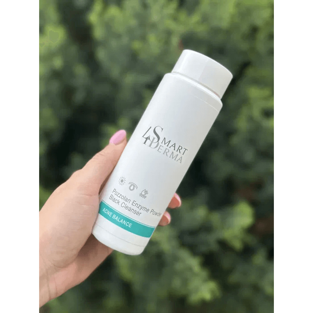 Ензимна пудра з вулканічним пилом - Smart4Derma Pozzolan Enzyme Powder Black Cleanser фото 3