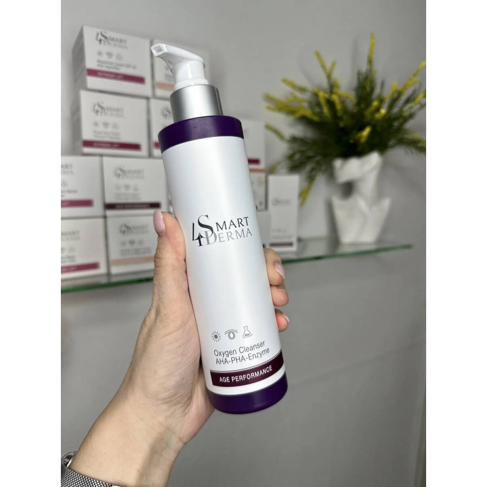 Гель для вмивання "Активатор енергії" - Smart4Derma Age Performance Oxygen Cleanser AHA - PHA Enzyme фото 2