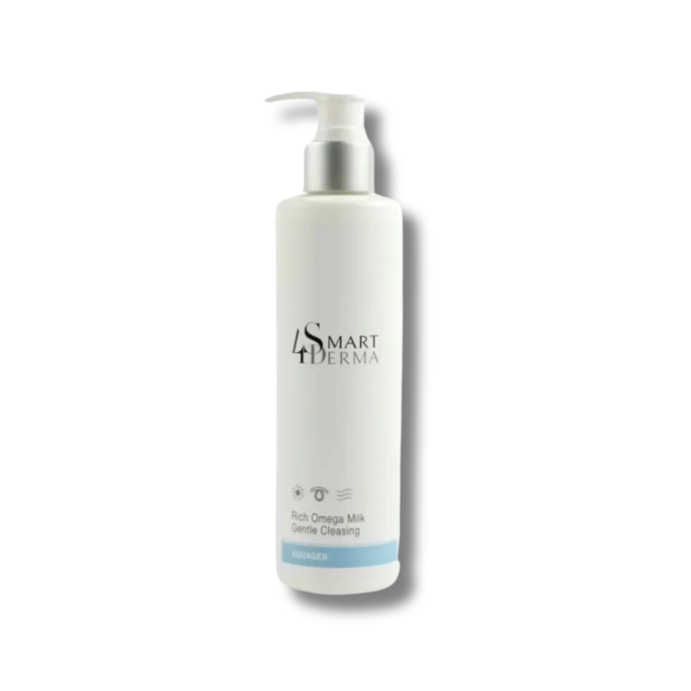 Розкішне молочко для вмивання "Омега" - Smart4Derma Aquagen Rich Omega Milk Gentle Cleasing - Фото 1
