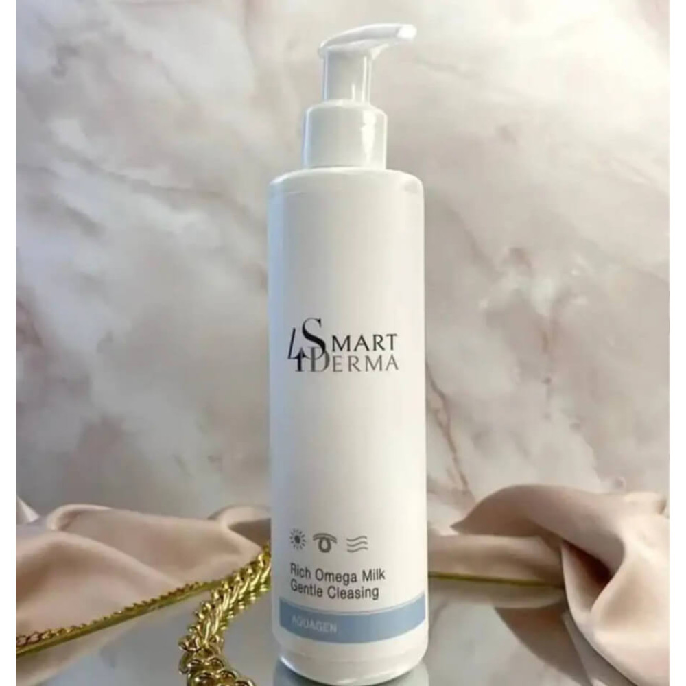 Розкішне молочко для вмивання "Омега" - Smart4Derma Aquagen Rich Omega Milk Gentle Cleasing фото 2