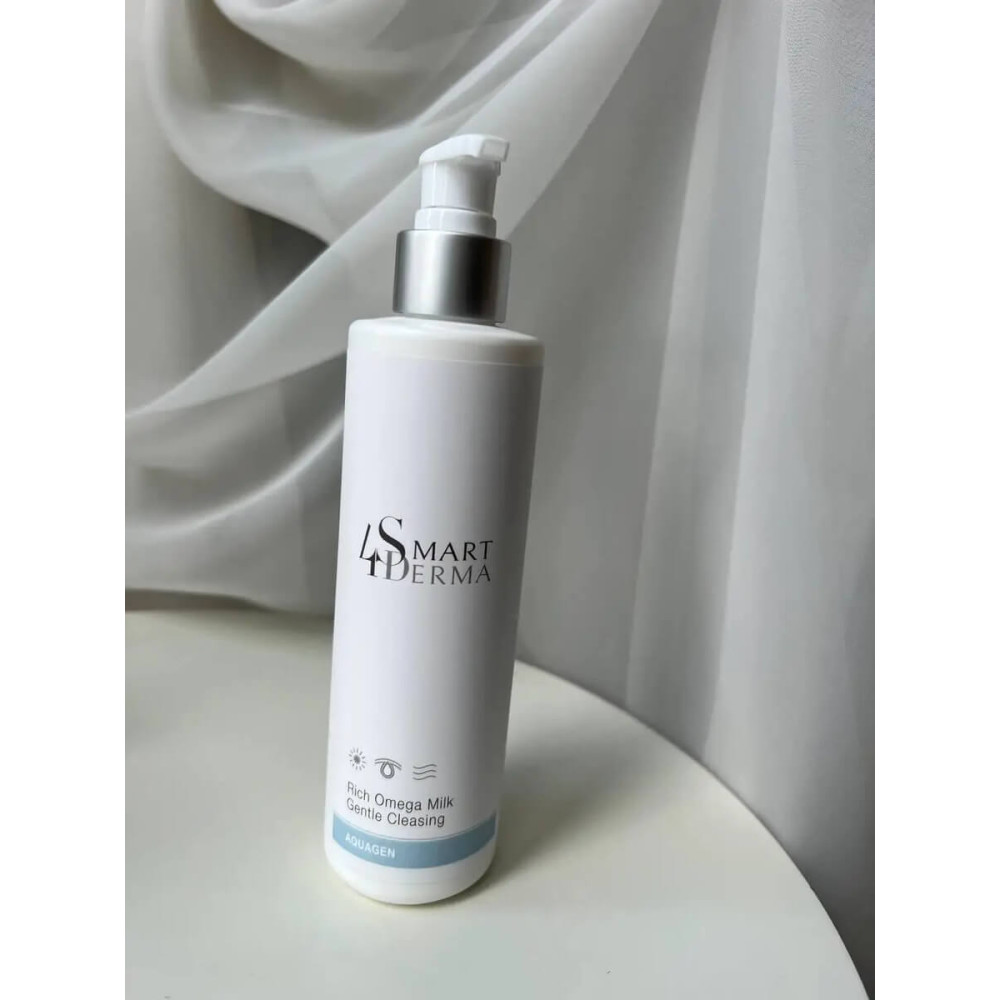 Розкішне молочко для вмивання "Омега" - Smart4Derma Aquagen Rich Omega Milk Gentle Cleasing фото 3