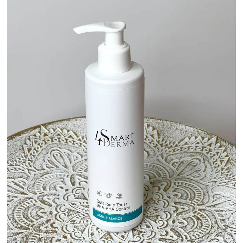 Себорегулюючий мультикислотний тонер - Smart4Derma Acne Balance Cutibiome Toner BHA-PHA Control фото 2