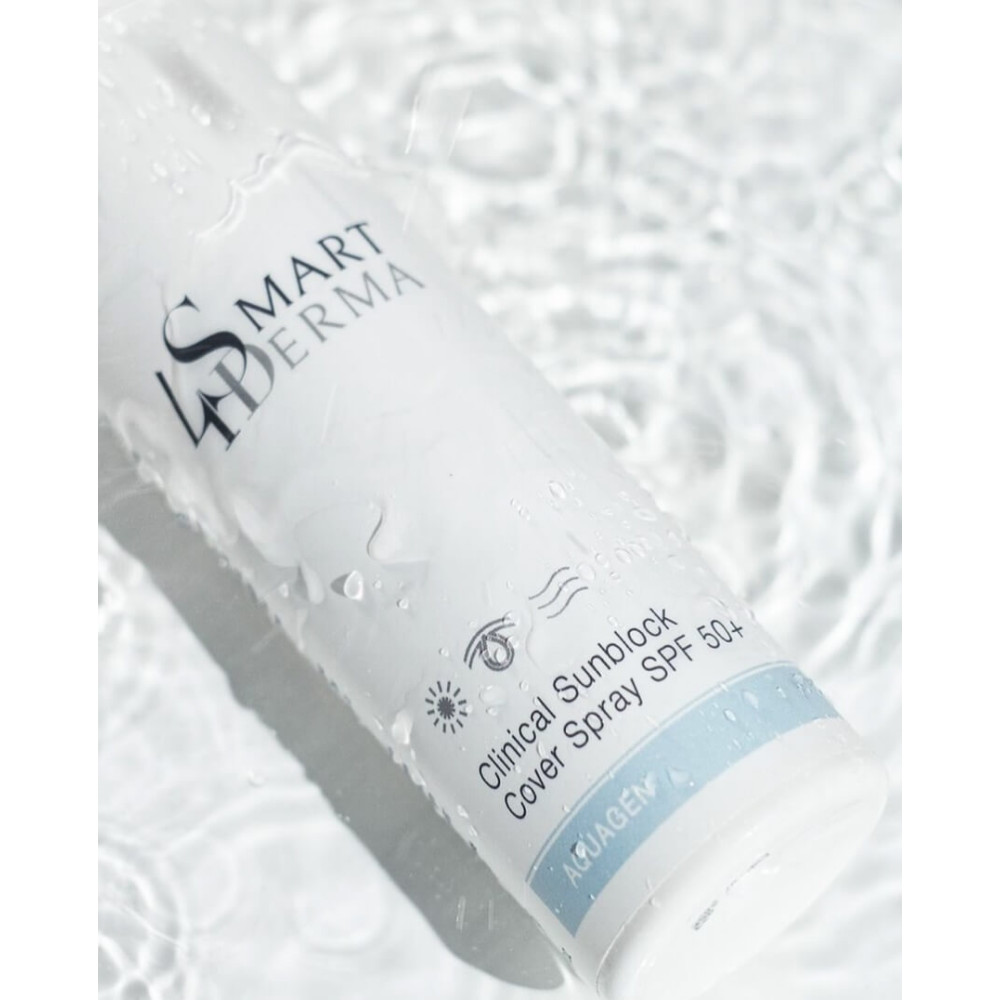 Сонцезахисний регенерувальний спрей для тіла та обличчя SPF 50 - Smart4Derma Aquagen Clinical Sunblock Cover Spray SPF 50+ фото 2