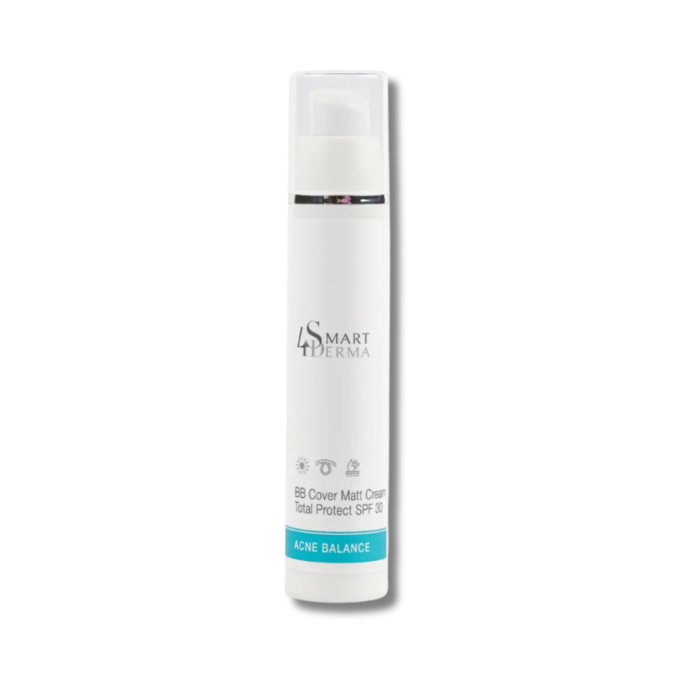 ВВ крем матирующий с SPF 30 - Smart4Derma BB Cover Matt Cream Total Protect SPF 30