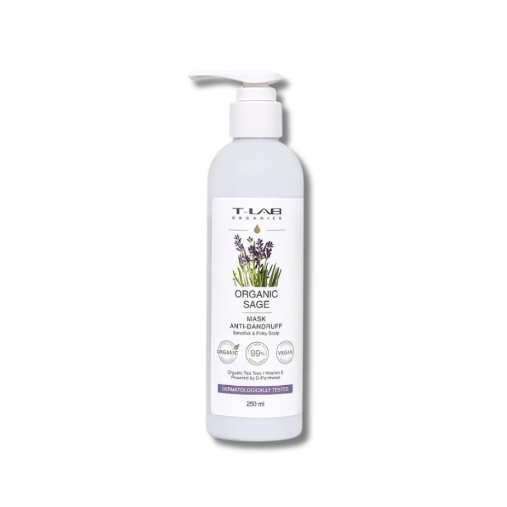 Маска для волосся проти лупи з екстрактом шавлії - T-LAB Professional Organic Sage Anti-Dandruff Mask
