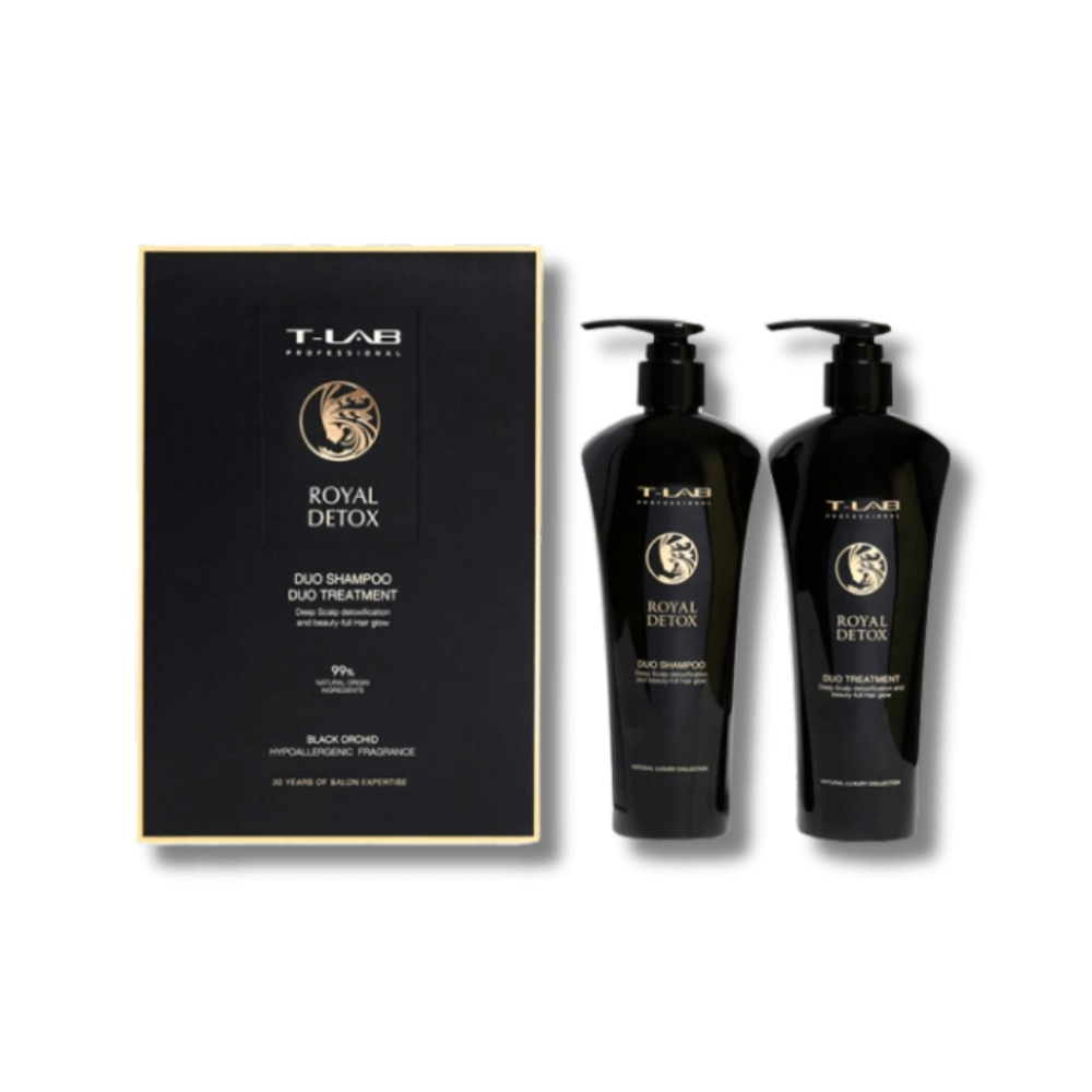 Набір для детоксикації волосся - T-Lab Professional Royal Detox Duo Shampoo and Duo Treatment Set - Фото 1