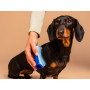 Расчёска для вычёсывания собаки - Tangle Teezer Pet Teezer Mini De-shedding&Grooming Blue - Фото 2