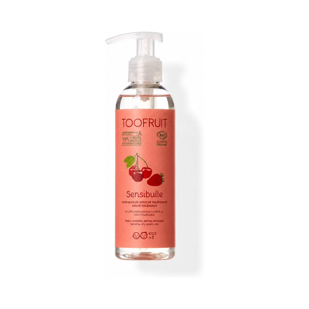 Олія для душу та вмивання Полуниця & вишня "Ніжна турбота" - Toofruit Replenishing Shower Oil High Tolerance фото