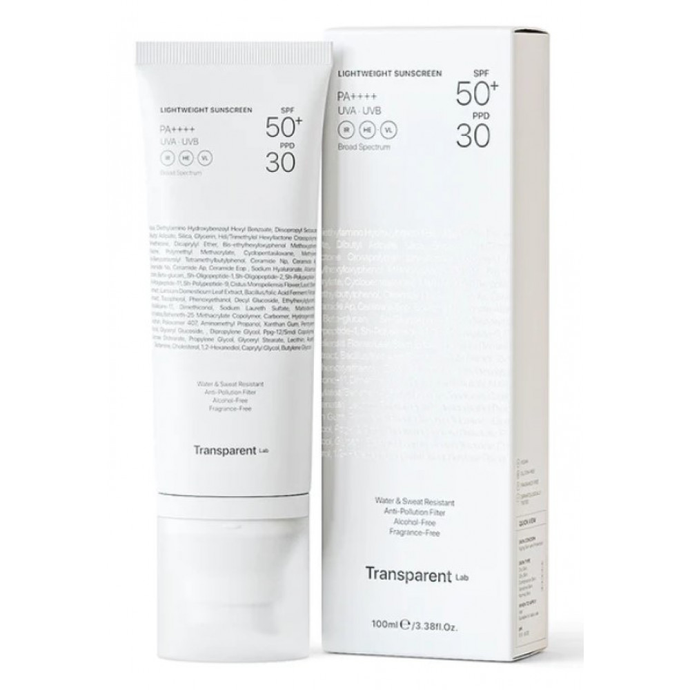 Легкий сонцезахисний крем SPF50+ - Transparent Lab Lightweight Sunscreen SPF50+ - Фото 1