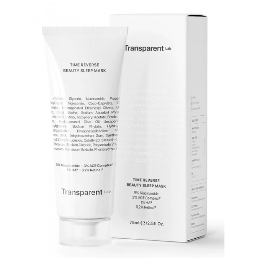 Нічна антивікова маска - Transparent Lab Time Reverse Beauty Sleep Mask - Фото 1